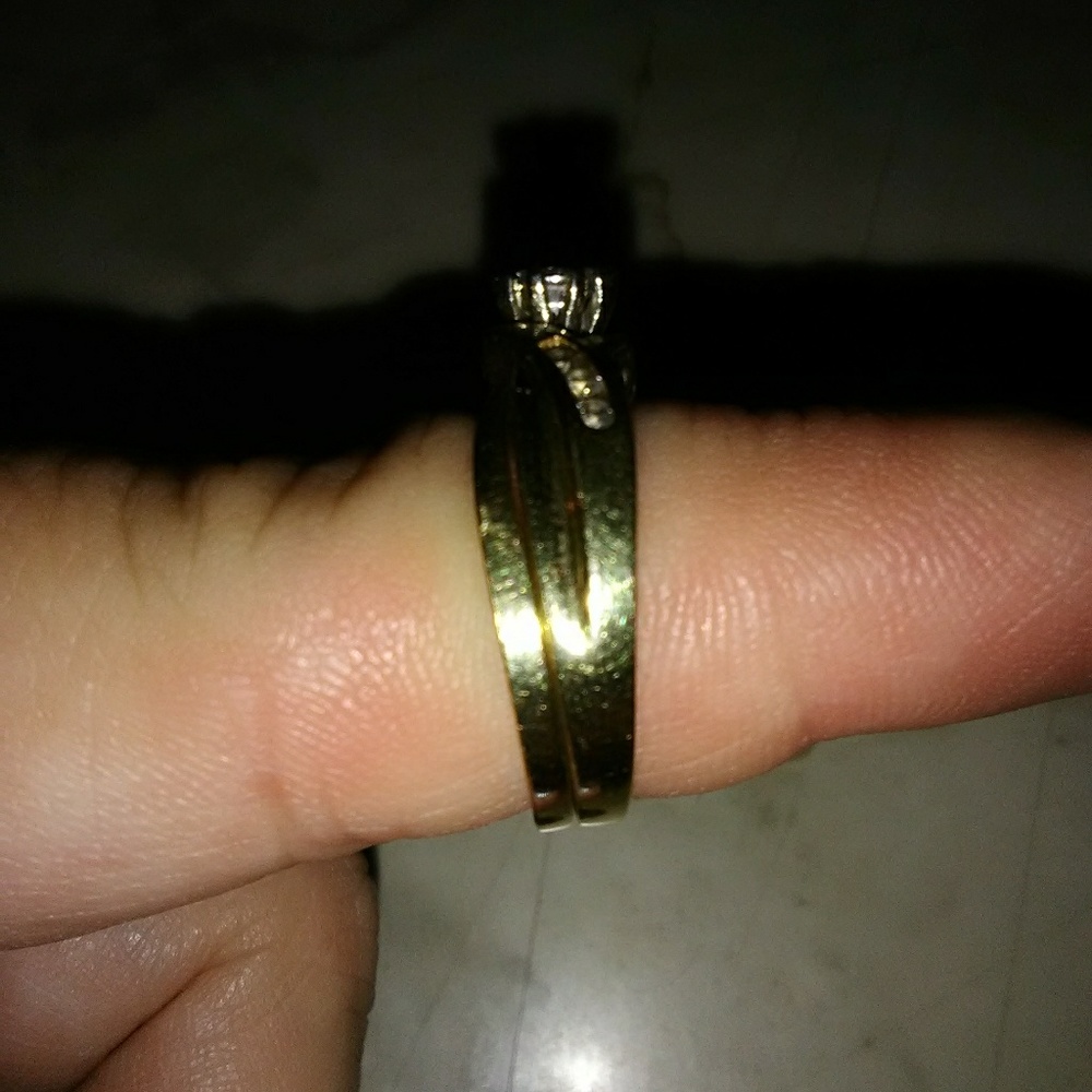 Diamond and gold wedding set - Picture 4 of 13